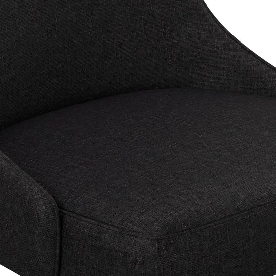 Photo of the fabric Poker Caviar swatch by James Dunlop FibreGuard. Use for Upholstery, Accessory, Top of Bed. Style of Chenille, Plain