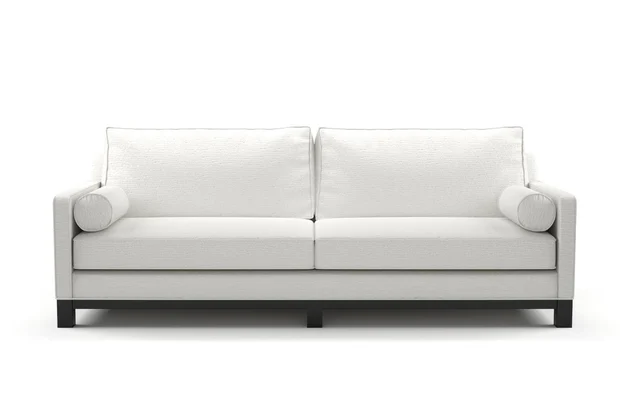 Photo of the fabric Nestle Blanc swatch by James Dunlop. Use for Upholstery, Accessory. Style of Plain, Velvet