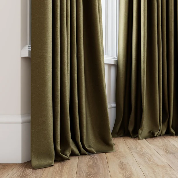 Photo of the fabric Banksia Kombu swatch by James Dunlop. Use for Curtains, Accessory, Top of Bed. Style of Plain, Texture