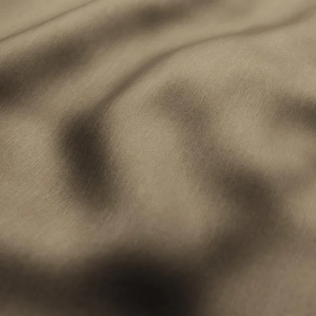 Photo of the fabric Mont Blanc Truffle swatch by Zepel. Use for Curtains, Upholstery, Accessory, Top of Bed. Style of Plain, Velvet