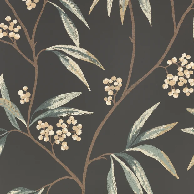 Photo of the fabric Mima Wp W470 05 swatch by Romo. Use for Wall Covering. Style of Animals And Birds