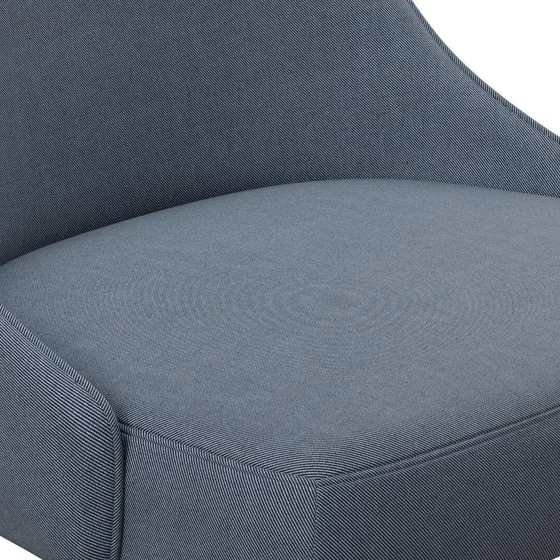 Photo of the fabric Classique Indigo swatch by James Dunlop. Use for Upholstery, Accessory. Style of Plain