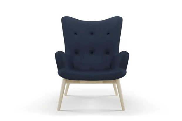 Photo of the fabric Sabato Navy swatch by James Dunlop FibreGuard. Use for Upholstery, Accessory. Style of Plain, Texture