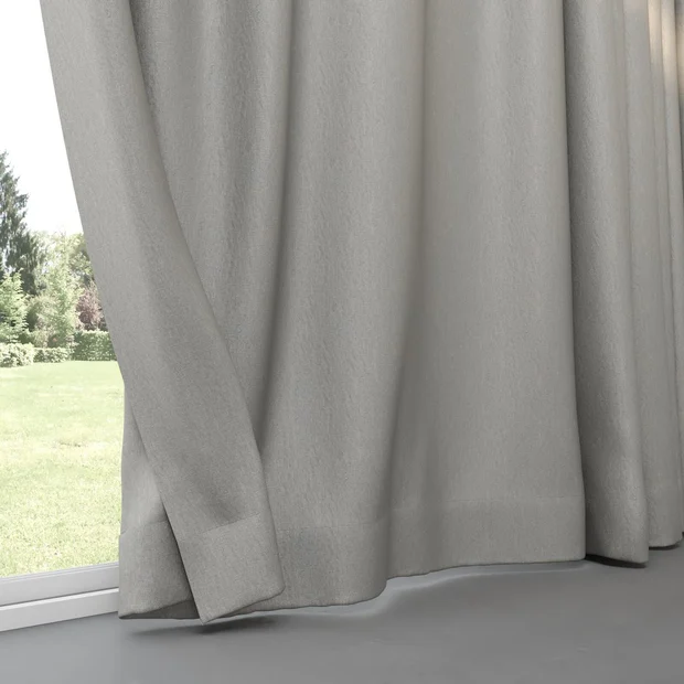 Photo of the fabric Infinite Birch swatch by Mokum. Use for Curtains, Upholstery, Accessory, Top of Bed. Style of Plain, Texture
