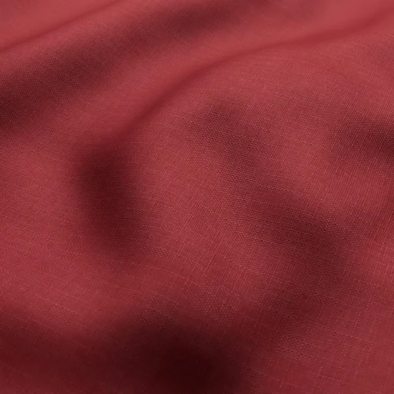 Photo of the fabric Stallion 2 Blackout Bordeaux swatch by James Dunlop Essentials. Use for Curtains. Style of Plain, Texture
