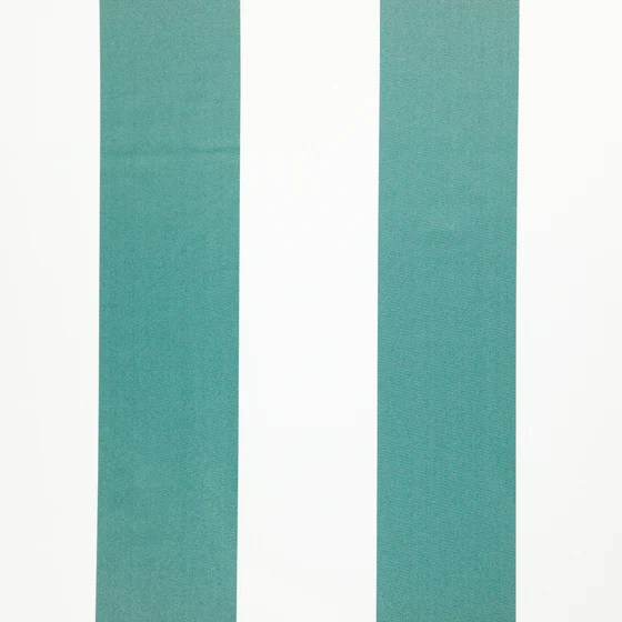 Photo of the fabric Advance Aqua swatch by James Dunlop Essentials. Use for Curtains, Upholstery, Accessory, Top of Bed. Style of Stripe, Taffeta
