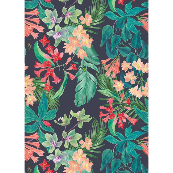 Photo of the fabric Maylis Panel 10248 10248 78 92 swatch by Casadeco. Use for Wall Covering, Wall Panel/Mural. Style of Floral And Botannical