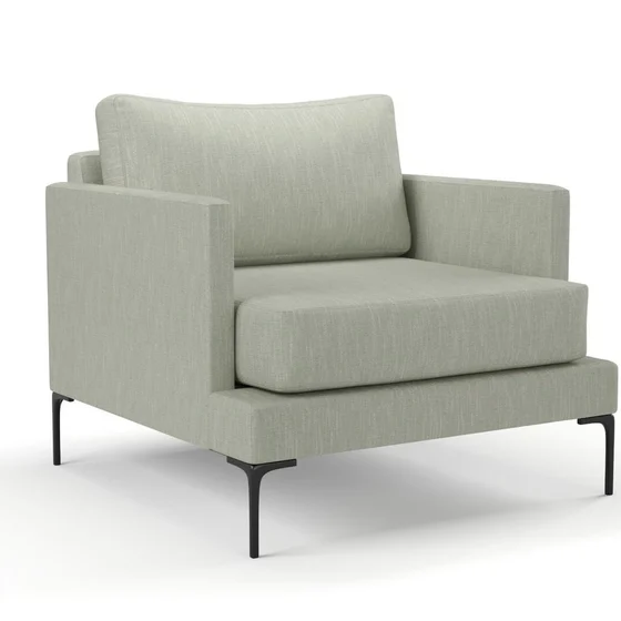 Photo of the fabric Sahel Celadon swatch by Mokum. Use for Upholstery, Accessory. Style of Plain, Texture