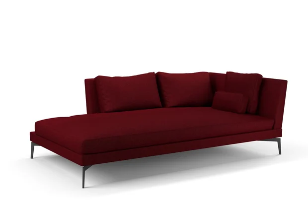 Photo of the fabric Tahiti Crimson swatch by Mokum FibreGuard. Use for Curtains, Upholstery, Accessory, Top of Bed. Style of Chenille, Plain