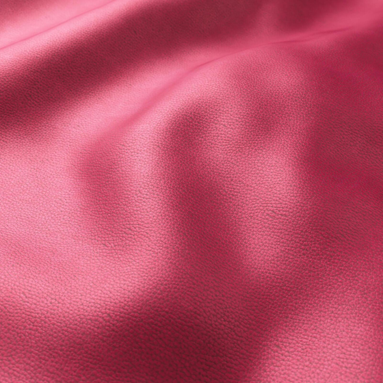 Photo of the fabric Dallas Raspberry swatch by Zepel. Use for Upholstery. Style of Leather And Vinyl, Plain