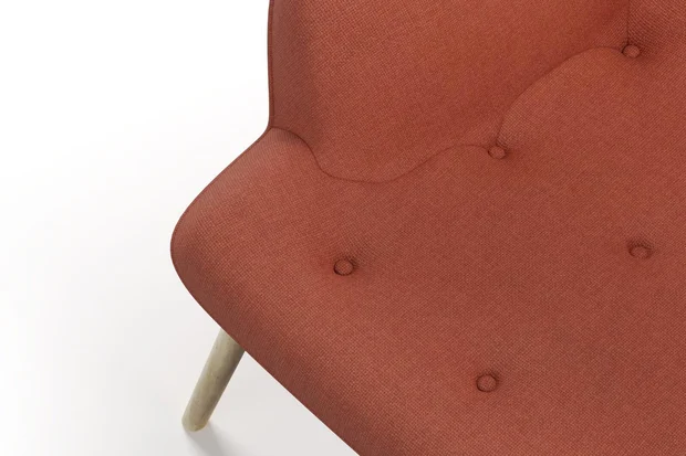 Photo of the fabric Panier Grapefruit swatch by James Dunlop. Use for Upholstery, Accessory. Style of Plain, Texture