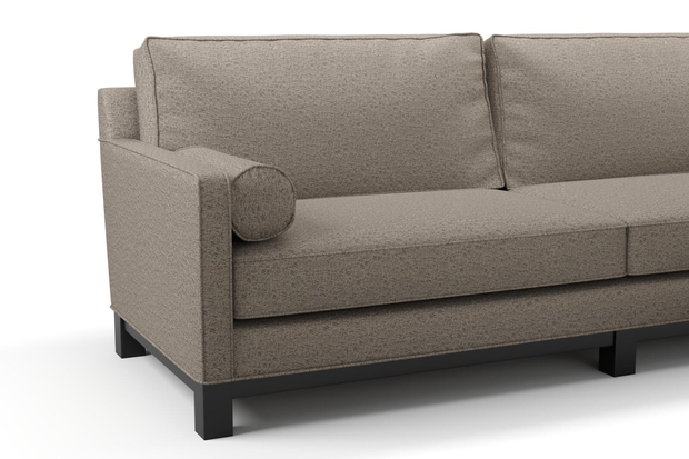 Photo of the fabric Omni Plaza swatch by James Dunlop FibreGuard. Use for Upholstery, Accessory, Top of Bed. Style of Plain, Texture