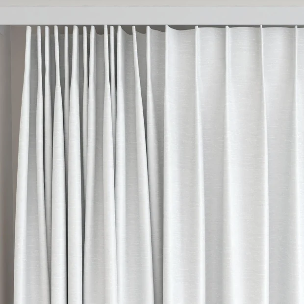 Photo of the fabric Silk Road Winter Snow swatch by James Dunlop Essentials. Use for Curtains, Accessory. Style of Plain, Texture