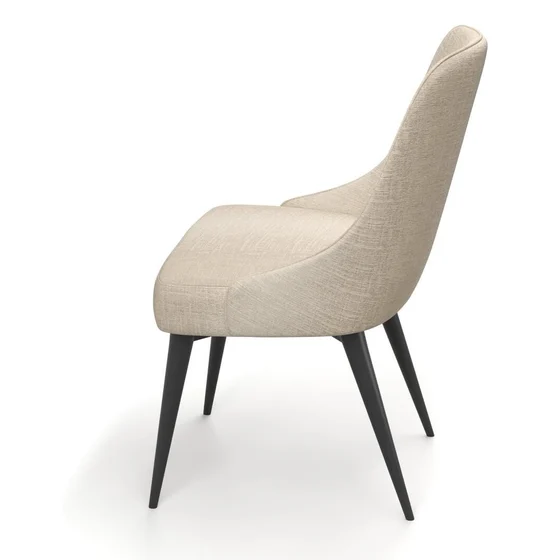 Photo of the fabric Maxime Sand swatch by James Dunlop. Use for Upholstery, Accessory. Style of Stripe, Texture