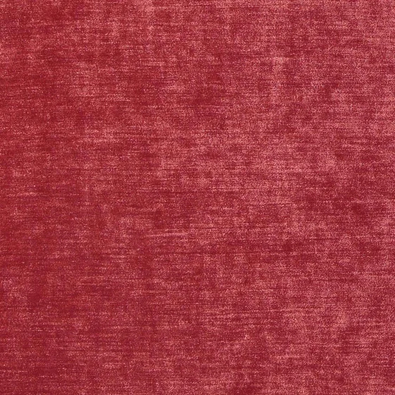 Photo of the fabric Vendome Scarlet swatch by James Dunlop Essentials. Use for Curtains, Upholstery, Accessory, Top of Bed. Style of Chenille, Plain