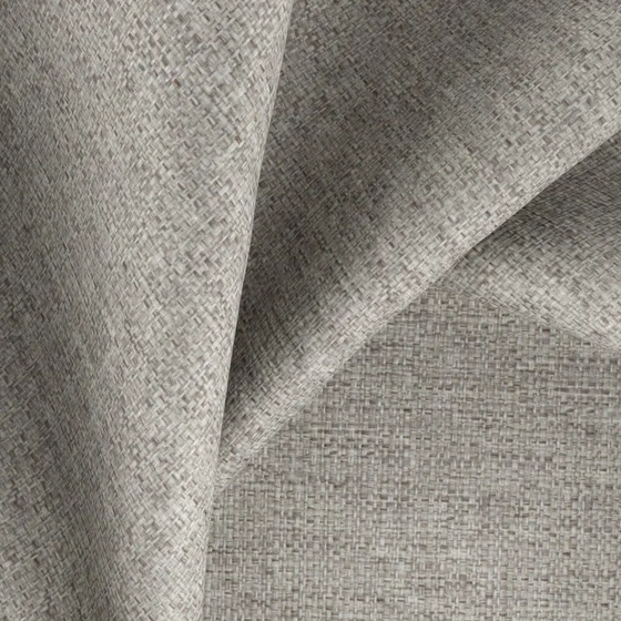 Photo of the fabric Bravo Aluminium swatch by Zepel FibreGuard. Use for Upholstery, Accessory, Top of Bed. Style of Plain, Texture
