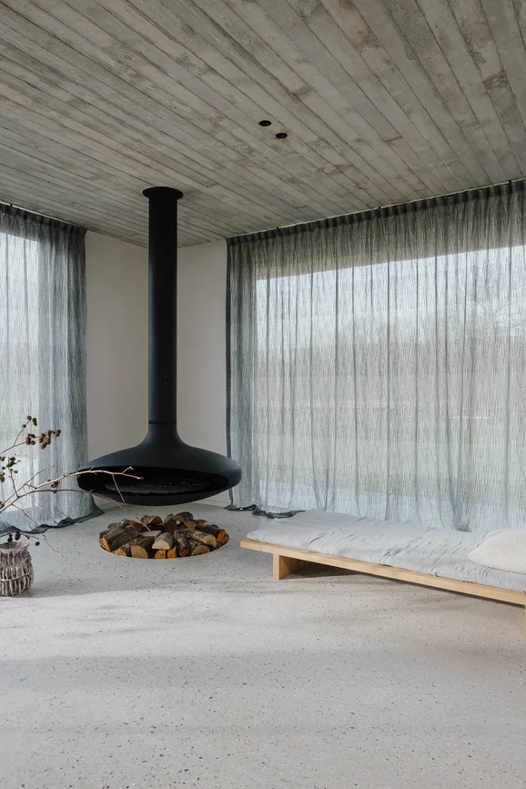 Photo of the fabric Suora YP21005 in situ by Designs Of The Time. Use for Sheer Curtains. Style of Sheer