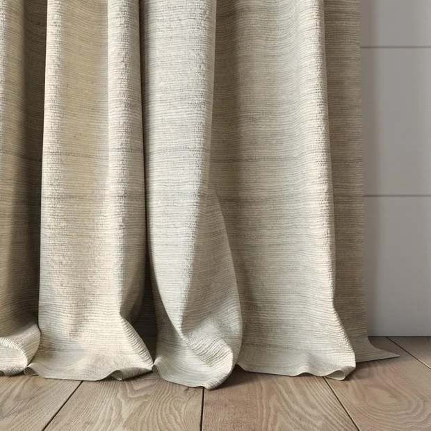 Photo of the fabric Tennessee Tussah Alabaster swatch by Catherine Martin by Mokum. Use for Curtains, Accessory. Style of Plain, Texture