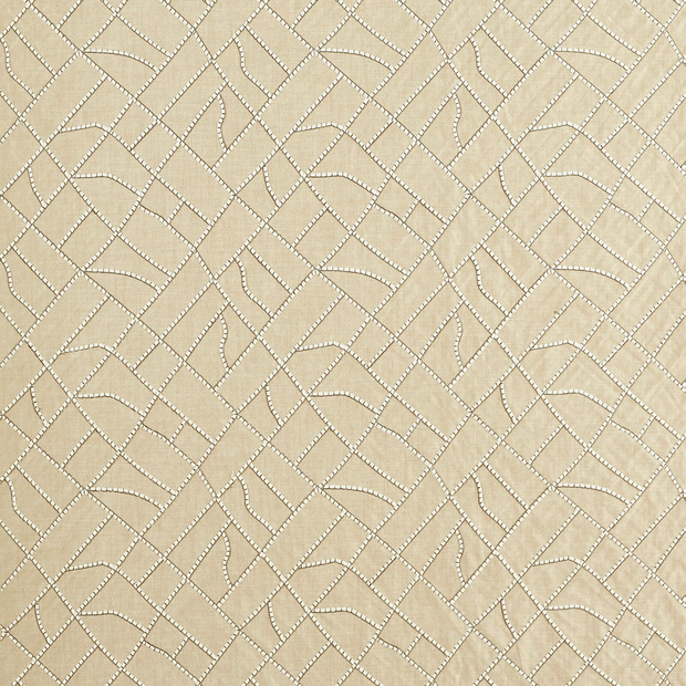 Photo of the fabric Scipio Ccf0878 3 swatch by Clarke & Clarke. Use for Curtains, Upholstery Light Duty, Accessory, Top of Bed. Style of Abstract, Embroidery