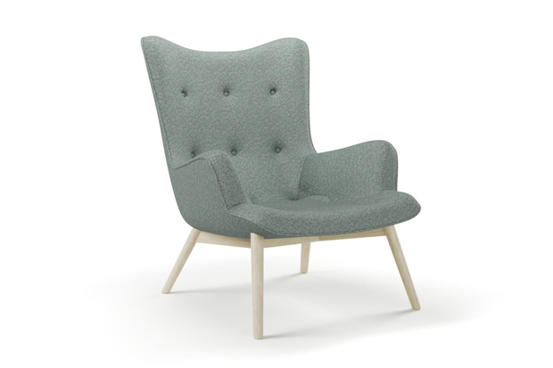 Photo of the fabric Omni Emerald swatch by James Dunlop FibreGuard. Use for Upholstery, Accessory, Top of Bed. Style of Plain, Texture