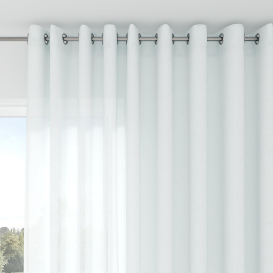 Photo of the fabric Revel Swan swatch by Mokum. Use for Curtains. Style of Plain, Texture