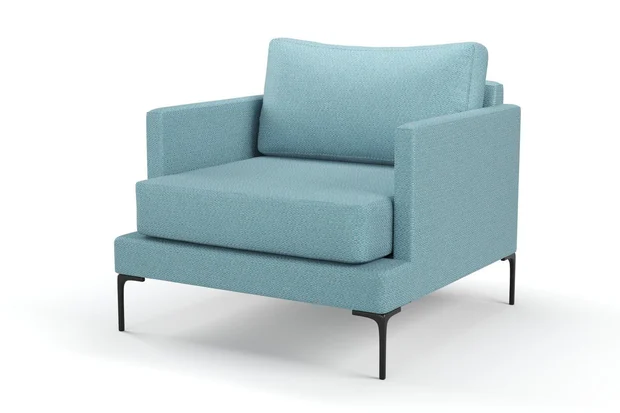 Photo of the fabric Reef Aqua swatch by Mokum. Use for Upholstery, Accessory. Style of Plain, Texture
