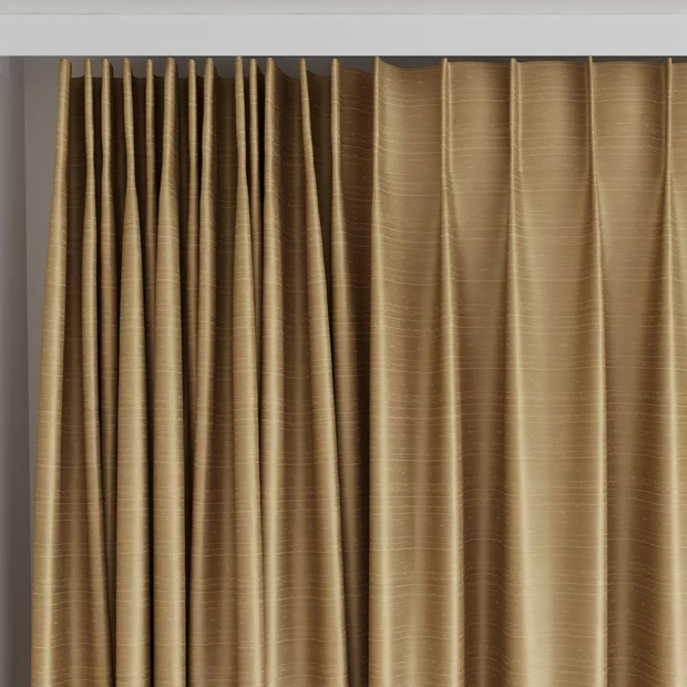 Photo of the fabric Luxe Biscuit swatch by James Dunlop Essentials. Use for Curtains, Accessory, Top of Bed. Style of Plain, Texture