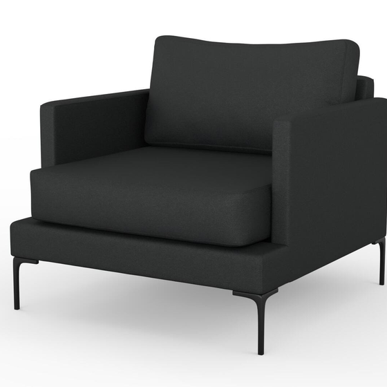 Photo of the fabric Epitome Basalt swatch by Mokum. Use for Upholstery, Accessory. Style of Plain, Taffeta