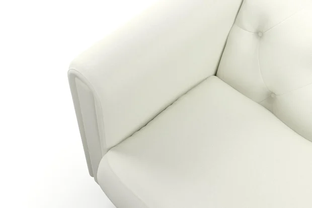 Photo of the fabric Sit Out Ivory swatch by James Dunlop FibreGuard. Use for Upholstery, Accessory. Style of Plain, Taffeta