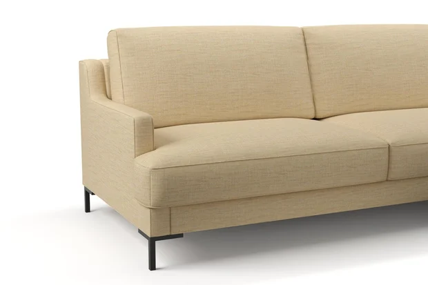 Photo of the fabric Ficus White Gold swatch by Mokum. Use for Upholstery, Accessory. Style of Plain, Texture