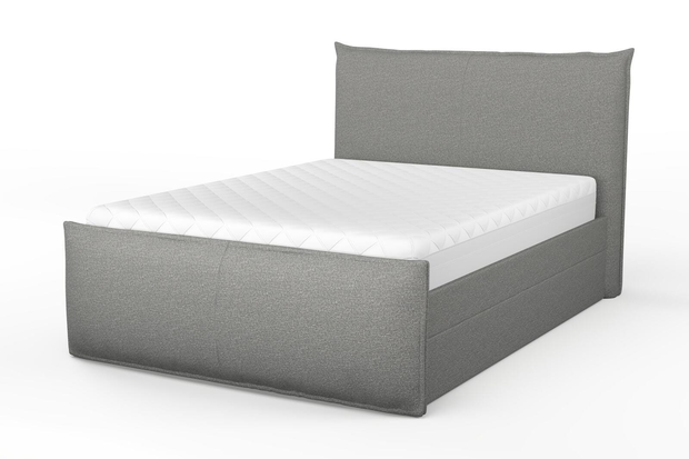 Photo of the fabric Grain Flint swatch by Mokum. Use for Upholstery, Accessory, Top of Bed. Style of Plain, Texture