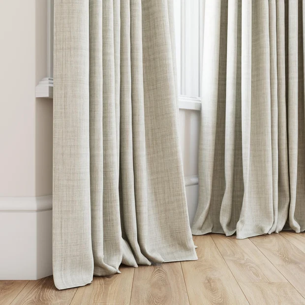 Photo of the fabric Chatham Ice swatch by James Dunlop Essentials. Use for Curtains. Style of Plain, Texture