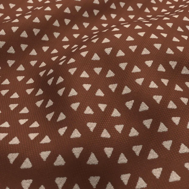 Photo of the fabric Samurai Burnt Orange swatch by Mokum. Use for Upholstery, Accessory. Style of Geometric