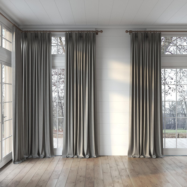 Photo of the fabric Matrix FR Driftwood swatch by James Dunlop Essentials. Use for Curtains. Style of Dim Out, Plain
