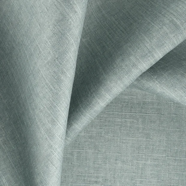 Photo of the fabric Tonto Celadon swatch by Zepel. Use for Curtains, Upholstery Light Duty, Accessory, Top of Bed. Style of Plain, Taffeta