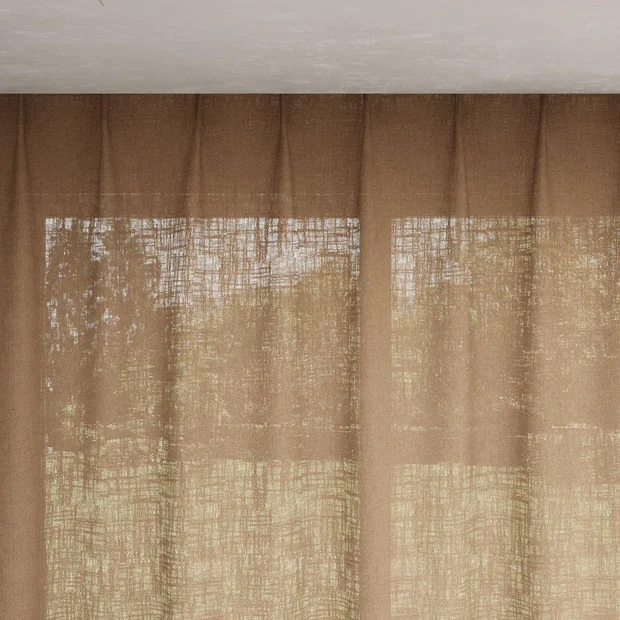 Photo of the fabric Adobe Tobacco swatch by Mokum. Use for Curtains. Style of Plain, Texture