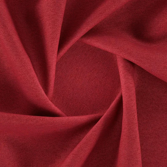 Photo of the fabric Utopia Crimson swatch by Zepel. Use for Upholstery, Accessory, Top of Bed. Style of Plain, Texture