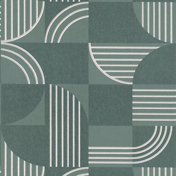 Photo of the fabric Annees Wp 7627 7627 1426 swatch by Casamance. Use for Wall Covering. Style of Geometric, Print