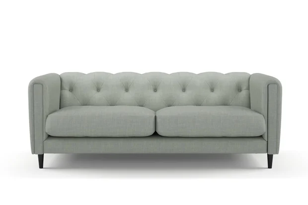 Photo of the fabric Lusk Moonstone swatch by James Dunlop. Use for Upholstery, Accessory. Style of Plain, Texture