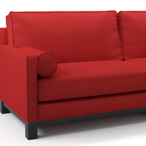 Photo of the fabric Braveheart Strawberry swatch by James Dunlop FibreGuard. Use for Upholstery, Accessory, Top of Bed. Style of Plain, Taffeta