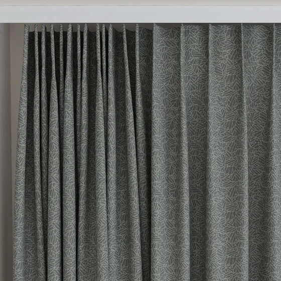 Photo of the fabric Laurel FR Blackout Smoke swatch by James Dunlop Essentials. Use for Curtains. Style of Abstract
