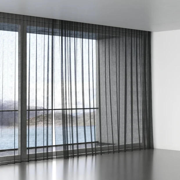 Photo of the fabric Kumo Recycled Riverstone swatch by James Dunlop. Use for Sheer Curtains. Style of Plain, Sheer