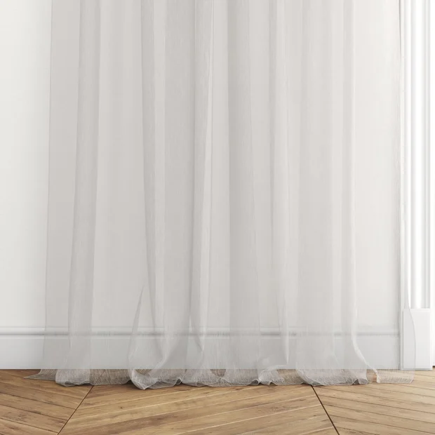 Photo of the fabric Makai (JDG) White Gold swatch by Mokum. Use for Sheer Curtains. Style of Plain, Sheer