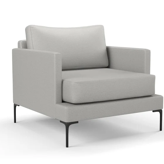 Photo of the fabric Como Silver Birch swatch by Mokum. Use for Upholstery, Accessory. Style of Plain, Texture
