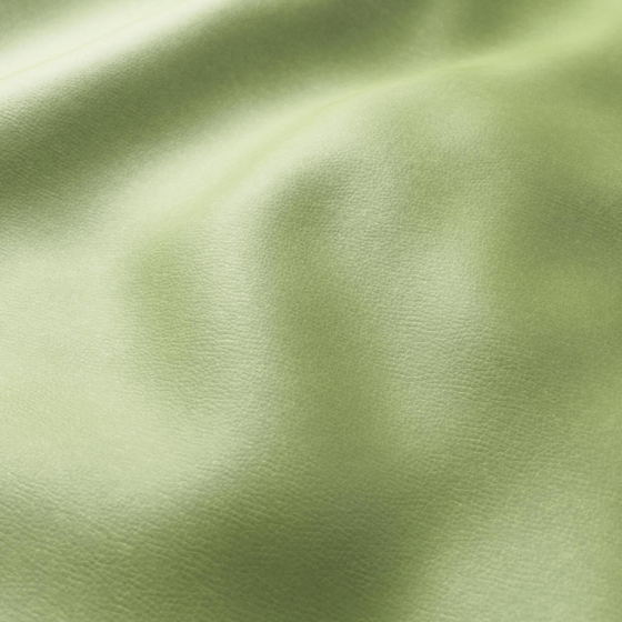 Photo of the fabric Bonanza Pesto swatch by Zepel. Use for Upholstery. Style of Leather And Vinyl, Plain