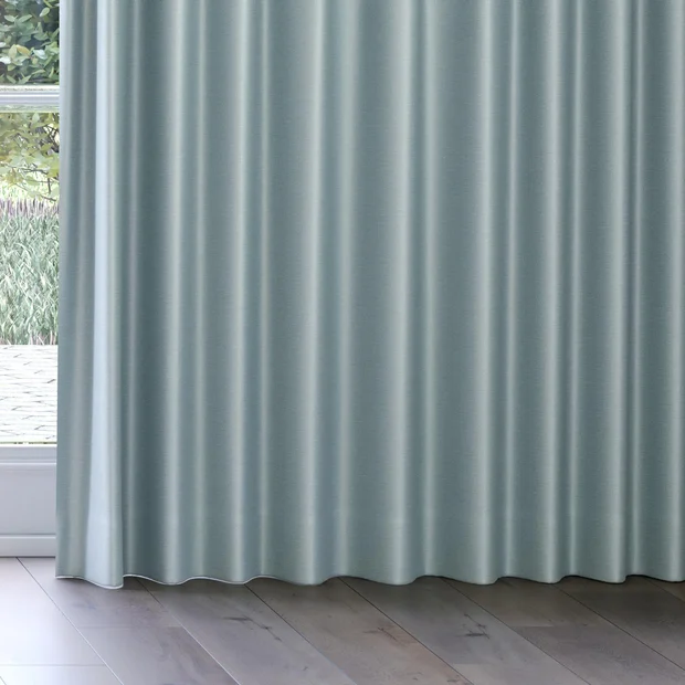 Photo of the fabric Stallion 2 Blackout Mineral swatch by James Dunlop Essentials. Use for Curtains. Style of Plain, Texture