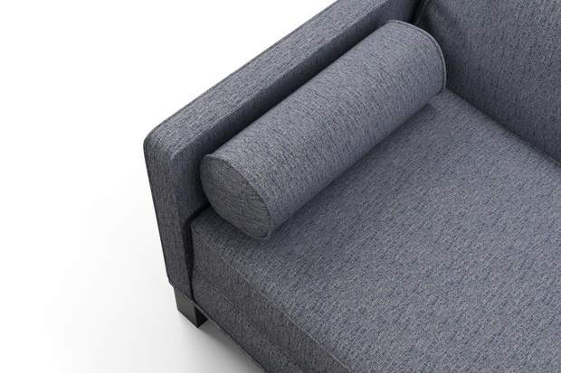 Photo of the fabric Omni Marine swatch by James Dunlop FibreGuard. Use for Upholstery, Accessory, Top of Bed. Style of Plain, Texture