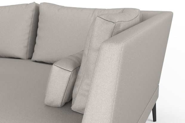 Photo of the fabric Epitome Pumice swatch by Mokum. Use for Upholstery, Accessory. Style of Plain, Taffeta