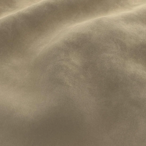 Photo of the fabric Velvelux Caramel swatch by Mokum FibreGuard. Use for Curtains, Upholstery, Accessory, Top of Bed. Style of Plain, Velvet