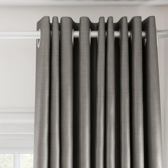 Photo of the fabric Luxe Shark swatch by James Dunlop Essentials. Use for Curtains, Accessory, Top of Bed. Style of Plain, Texture
